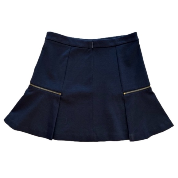 Michael Kors Navy Pleated Mini Skirt Size 4 - Picture 2 of 7